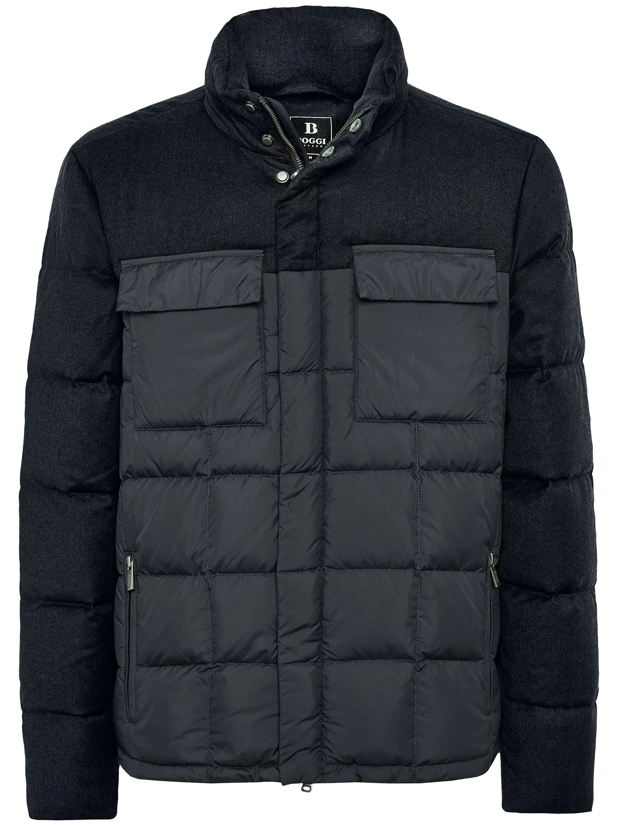 

Шерстяной пуховик Boggi Milano, синий