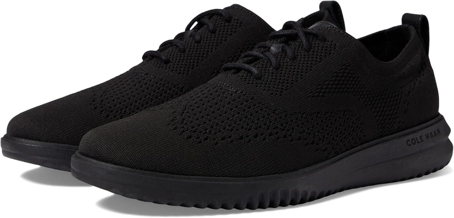 Мужские оксфорды Cole Haan Grand Stitchlite с крыловидным носком, черный