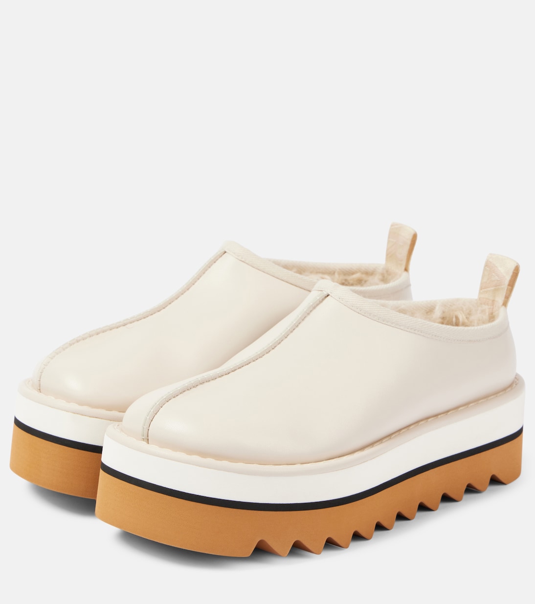 Мюли Sneak-Elyse из искусственной кожи с подкладкой из искусственного меха Stella McCartney, Greggio — фото 4