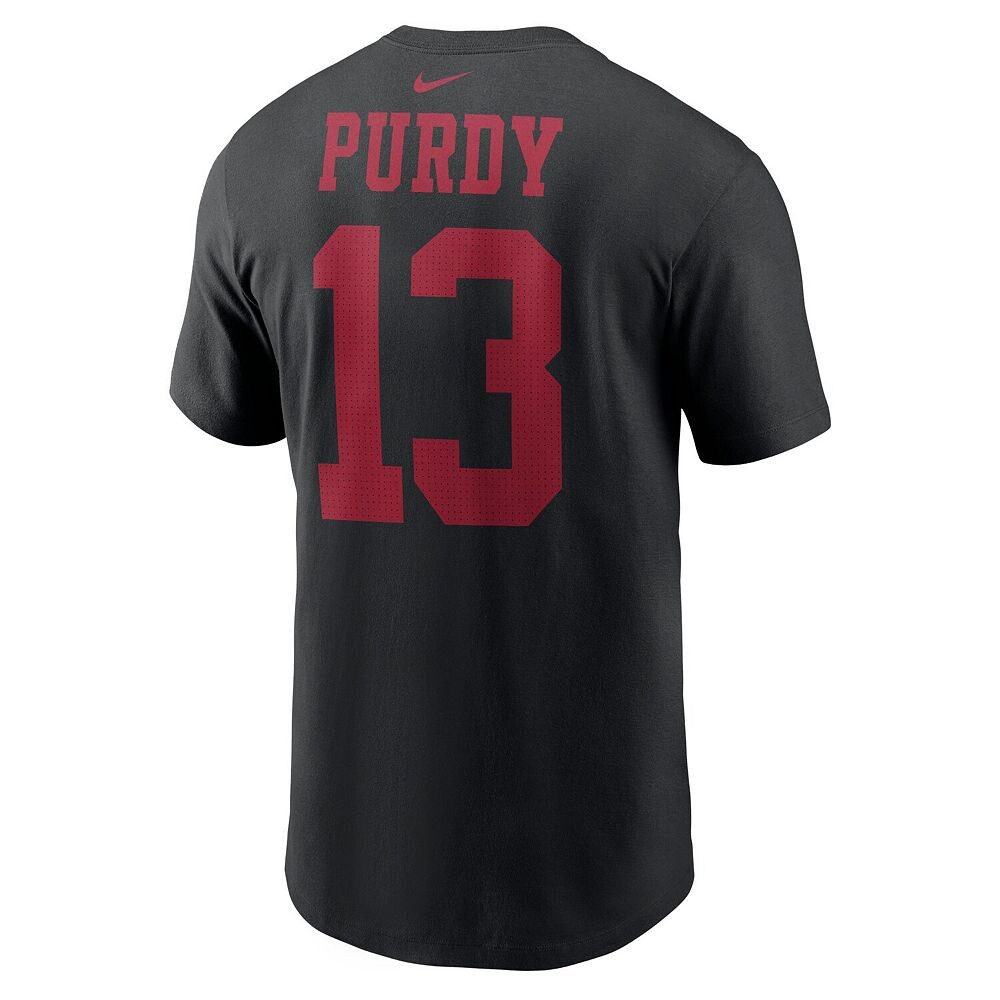Мужская черная футболка Nike Brock Purdy San Francisco 49ers с именем и номером игрока, черный — фото 4