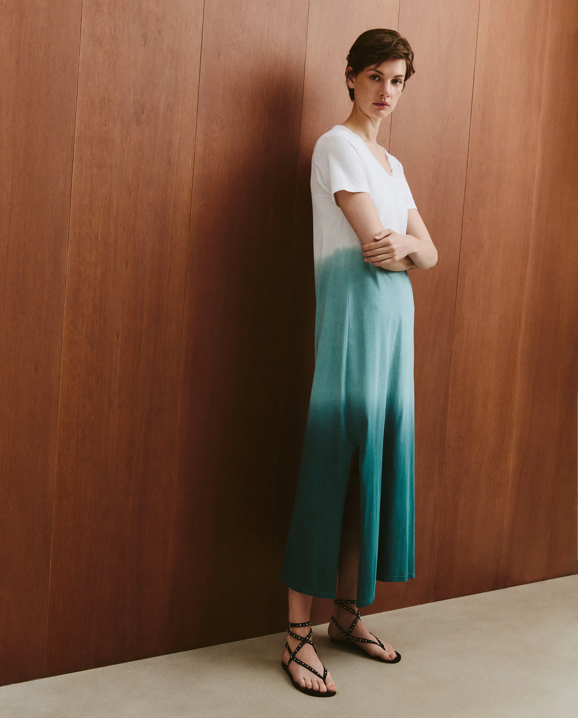 

Длинное вязаное платье Southern Cotton, синий
