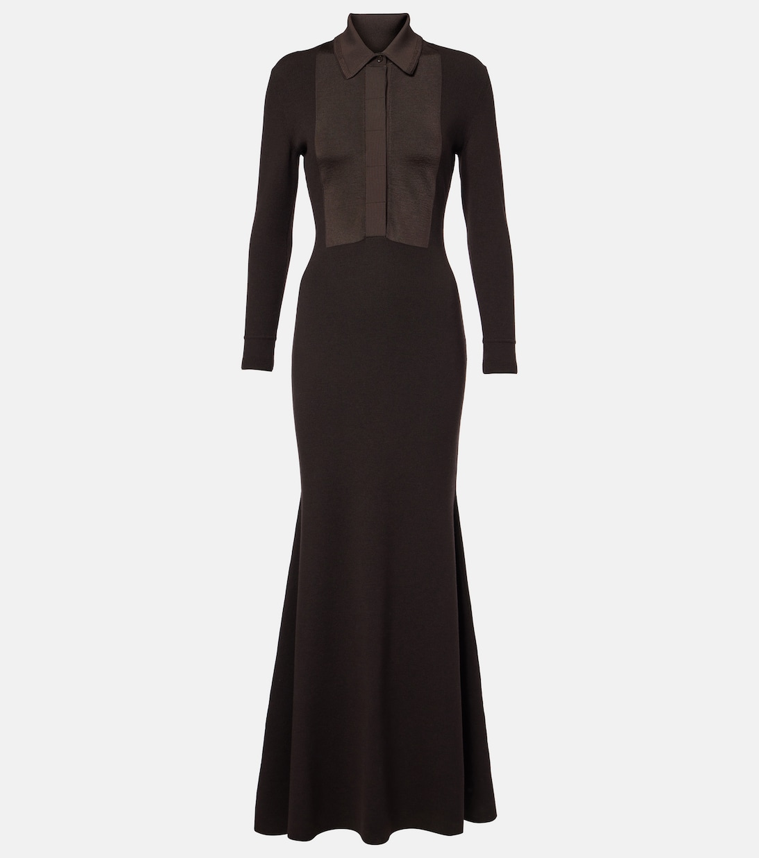 

Платье-водолазка из шерстяной смеси Tom Ford, темно-коричневый