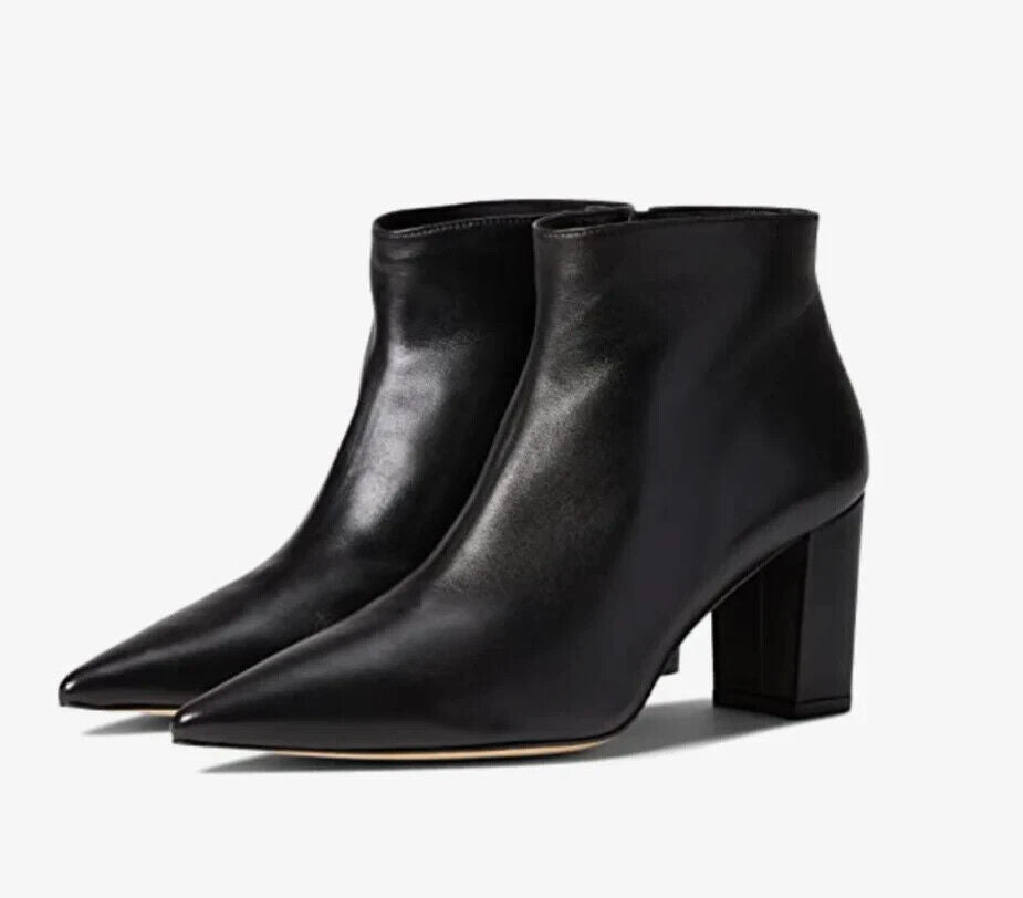Stuart Weitzman Stuart 75 Ботинки Женские 10 Черные Кожаные Ботильоны На Платформе KHD953