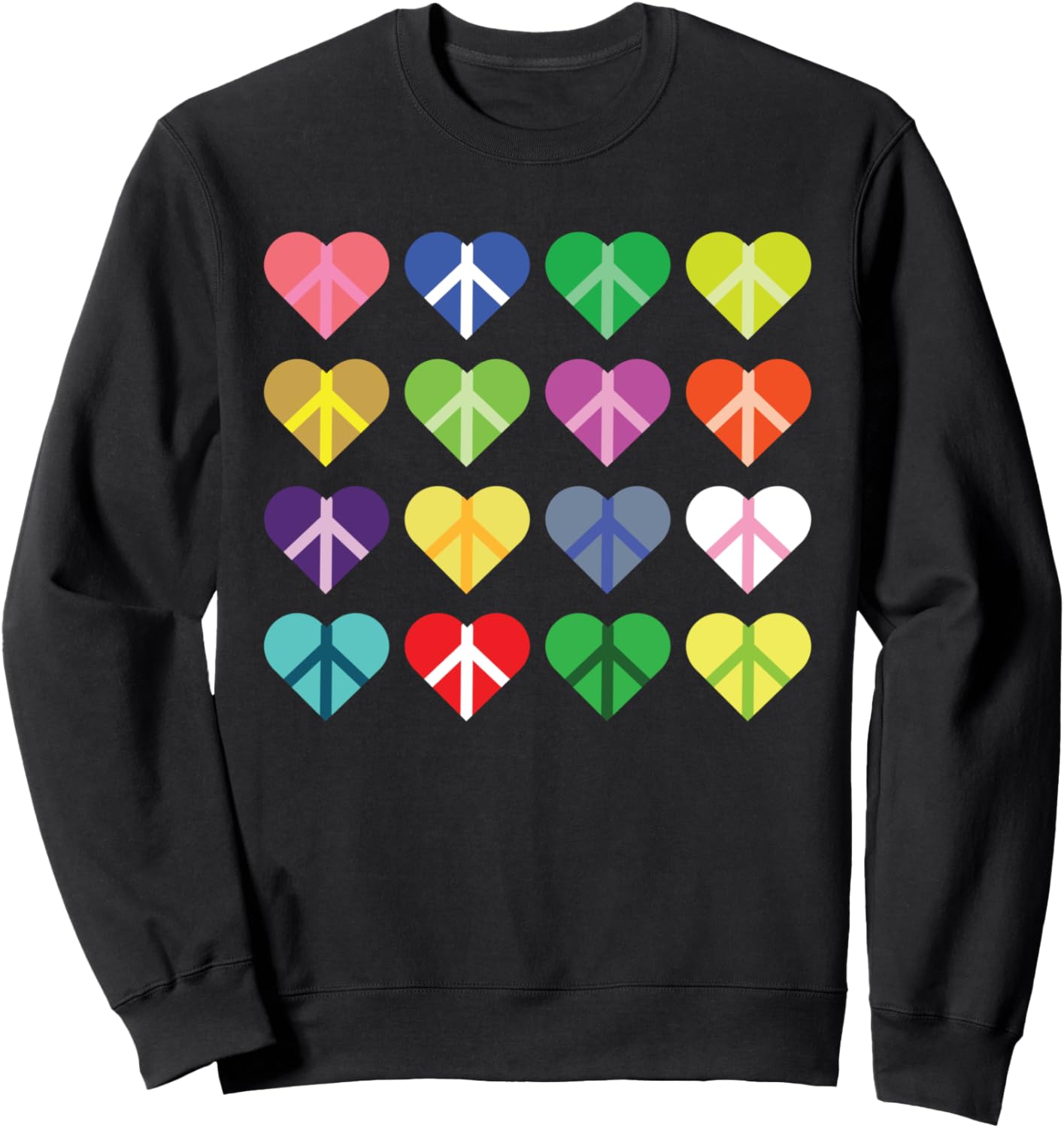 

Толстовка в виде сердца и знака мира, толстовка в стиле 60-70-х, черная Ingenius Peace Sign