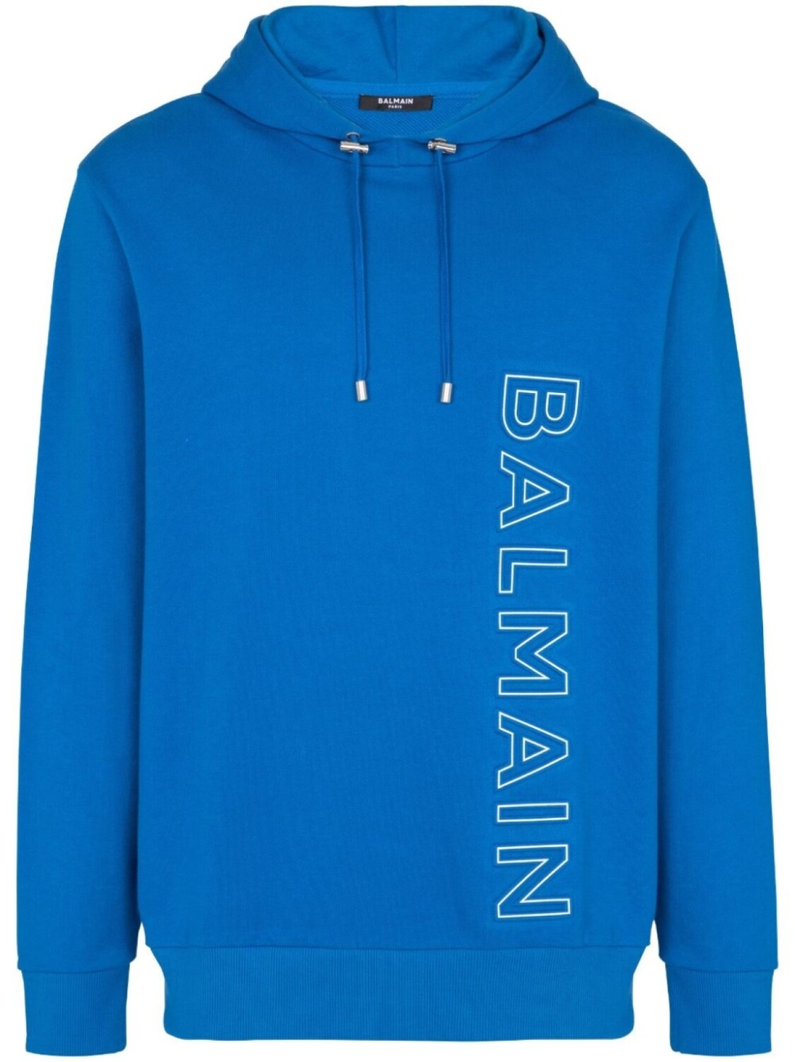 

Balmain худи с кулиской и тисненым логотипом, синий