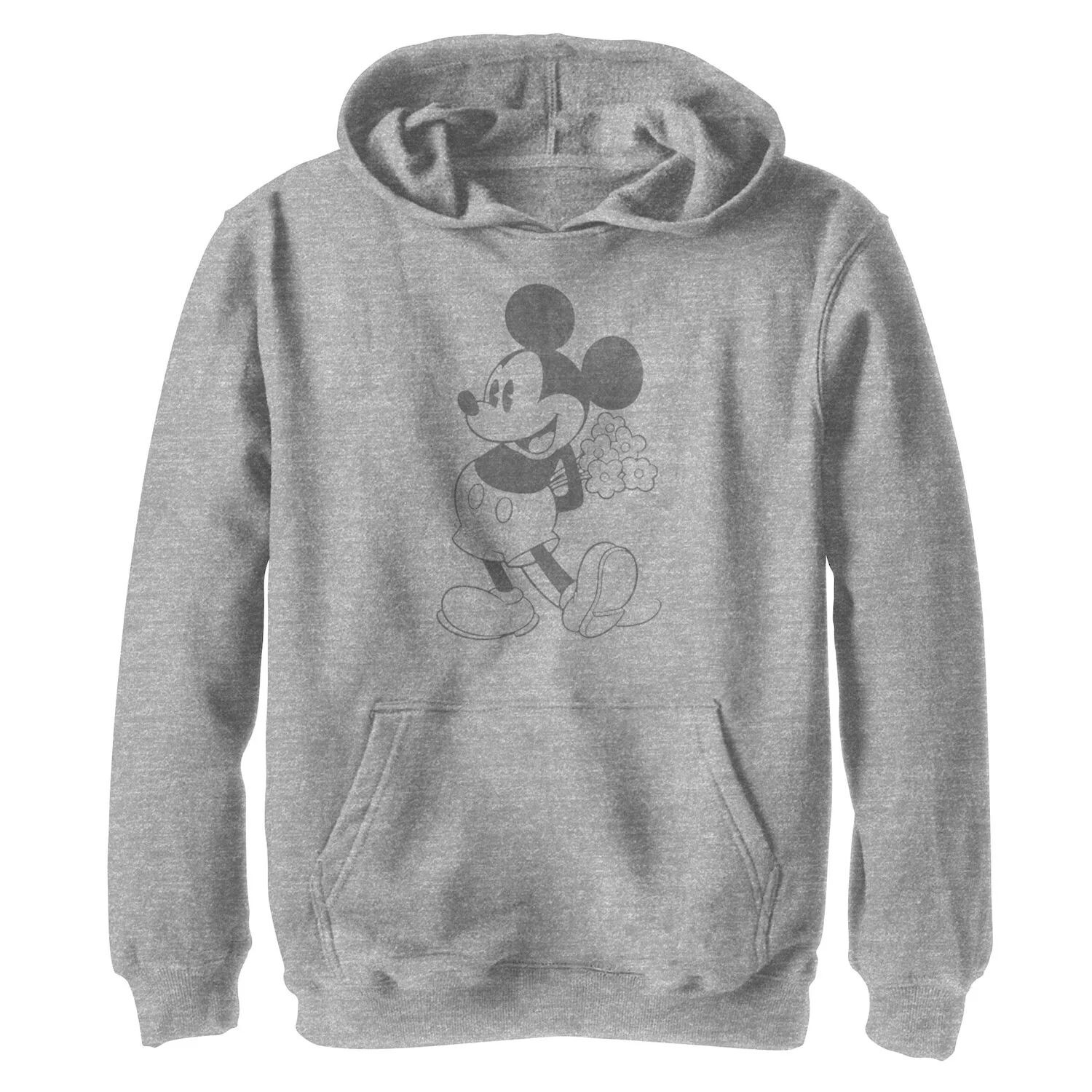 

Винтажная толстовка с рисунком Микки Мауса Disney для мальчиков 8–20 лет с цветами в руках Licensed Character