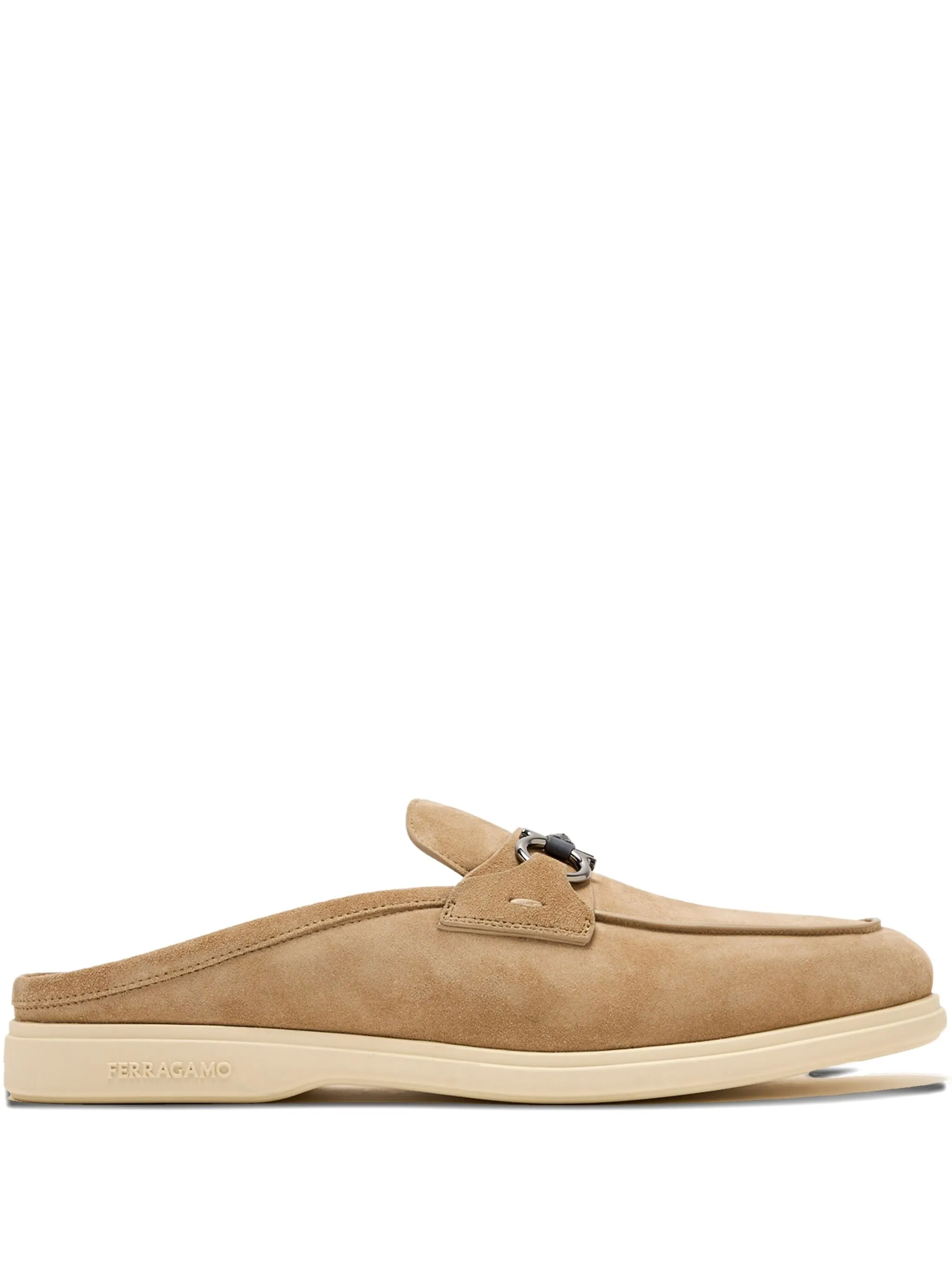 

Замшевые мюли Ferragamo, бежевый
