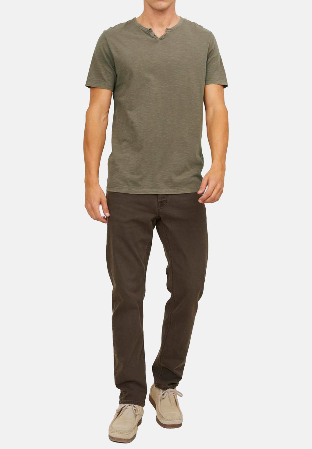 

Базовая футболка 3ER PACK SPLIT Jack & Jones, цвет Weiß Beige Grün