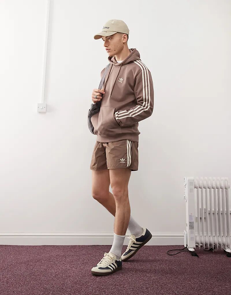 

adidas Originals – Adicolor Sprinter – шорты коричневого цвета
