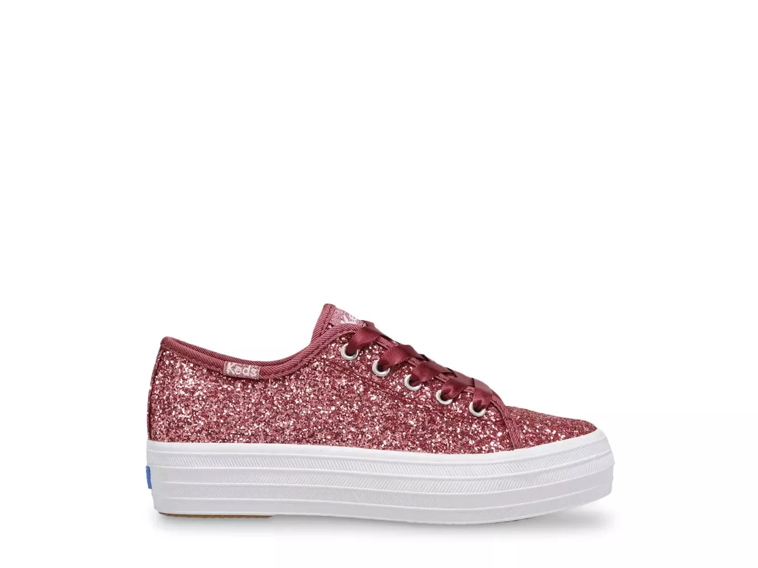Кроссовки Keds Triple Up Celebrations — детские, розовые блестки — фото 2