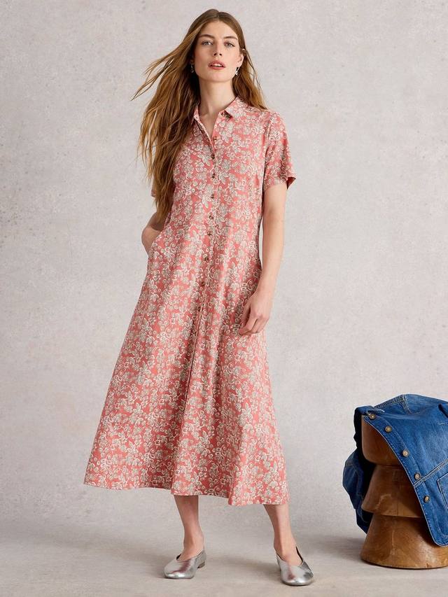 

Флоральное платье-рубашка Rua White Stuff, Pink/Multi