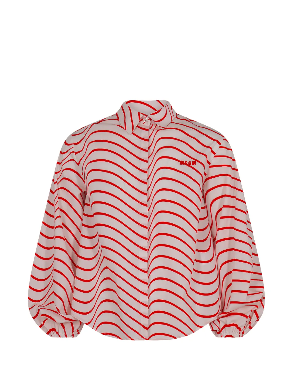 

Блузка с длинными рукавами и узором Msgm Kids, красный