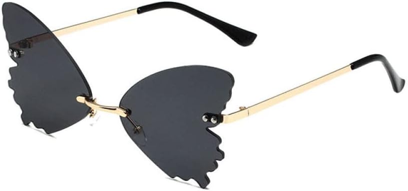 

Солнцезащитные очки MUTYNE в винтажном стиле с крыльями стрекозы, модные без оправы, женские, с прозрачными линзами, мужские, розовые, с защитой от УФ-излучения UV400, C1