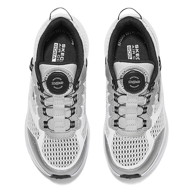 Кроссовки для бега для детей, МАЛЬЧИКИ Skechers Kids, серебряный/белый — фото 4