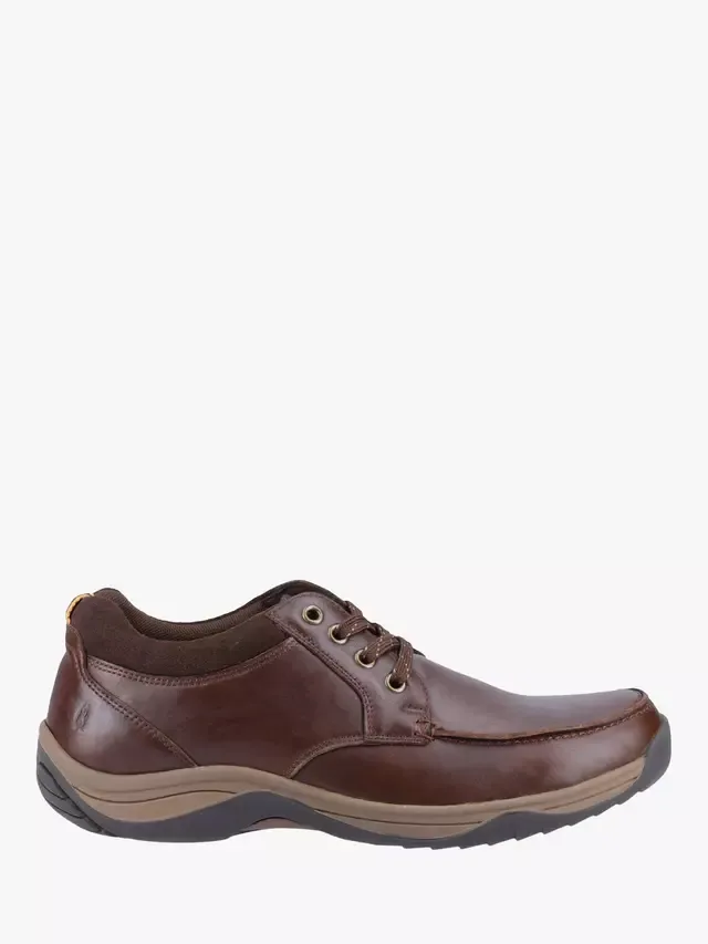 Кожаные туфли-дерби Derek на шнуровке, цвет кофе Hush Puppies, Coffee