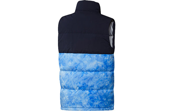 Пуховик adidas Stand Collar Leisure Sports Windproof Warm Down Vest Men Hide Blue, синий — фото 2