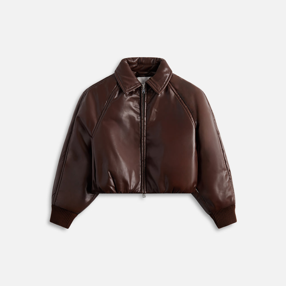 

Куртка Agolde x Shoreditch Ski Club Tate Padded Vegan Leather Bomber, цвет Espresso