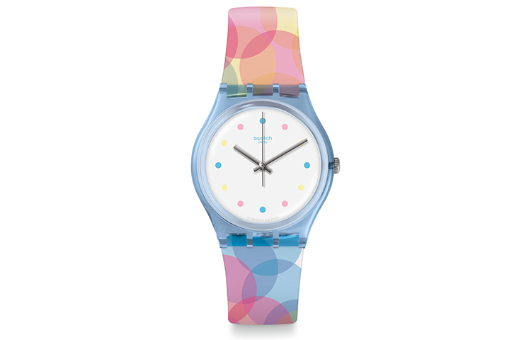 

SWATCH Часы Women's White Watch GS159, Pink Blue