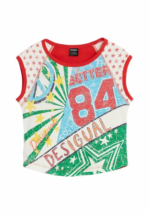 Футболка Desigual с разноцветным принтом, черный — фото 3
