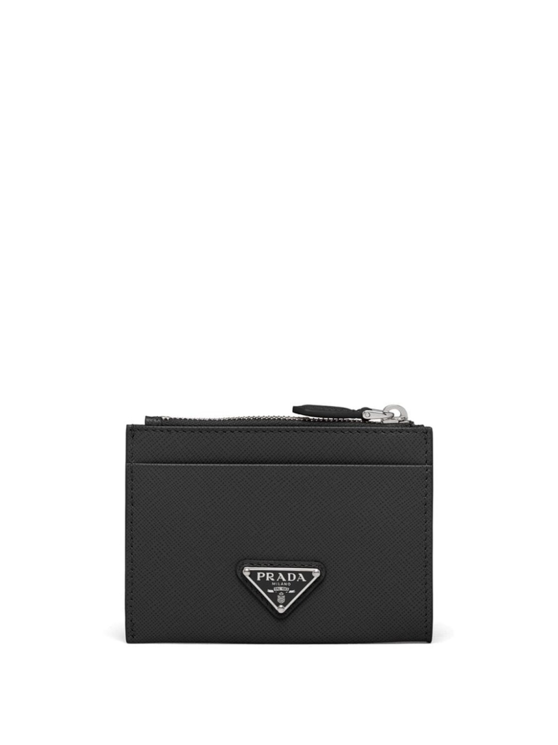 

Prada картхолдер из сафьяновой кожи с логотипом, черный