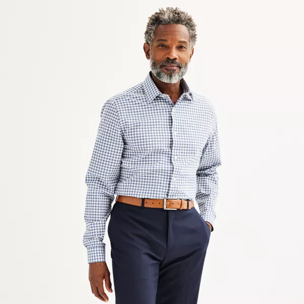 

Мужская повседневная сорочка Premier Flex классического кроя Apt. 9, цвет blue heather gingham