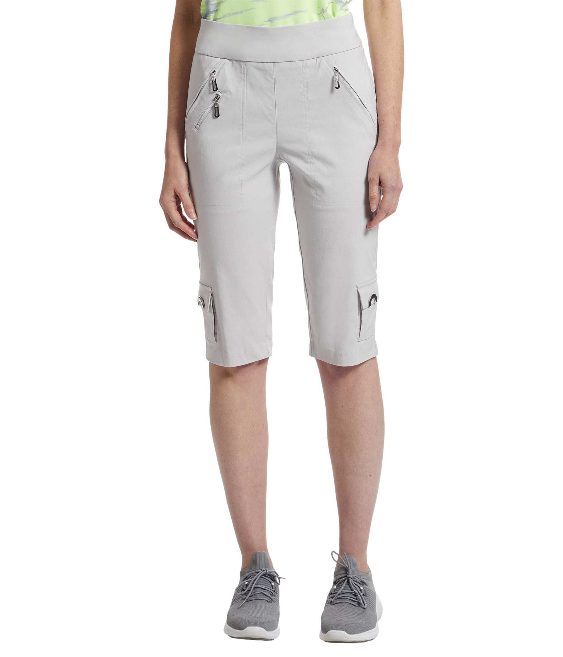 

Шорты Jamie Sadock Jamie Sadock Skinnylicious Pull On 24.5" Knee Capri, цвет Oyster Grey