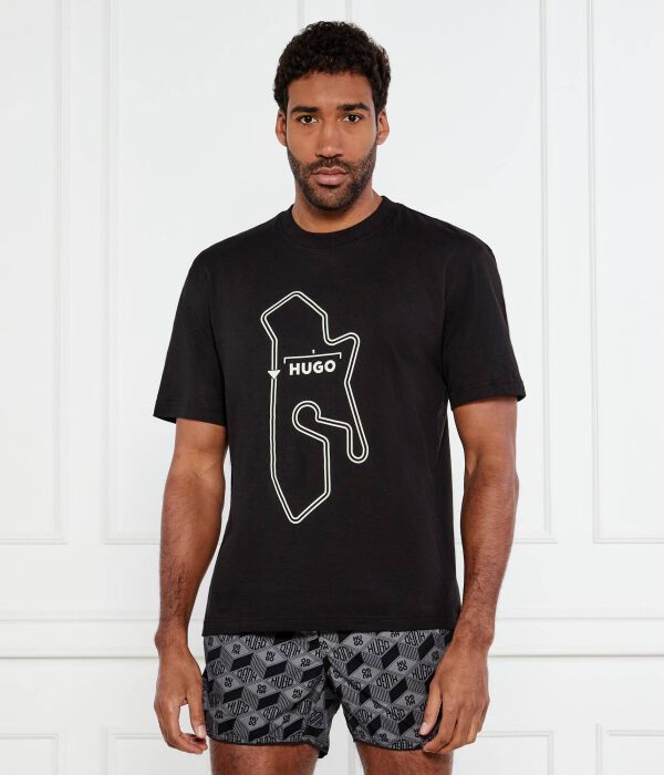 

Футболка дроуд Loose fit Hugo, черный