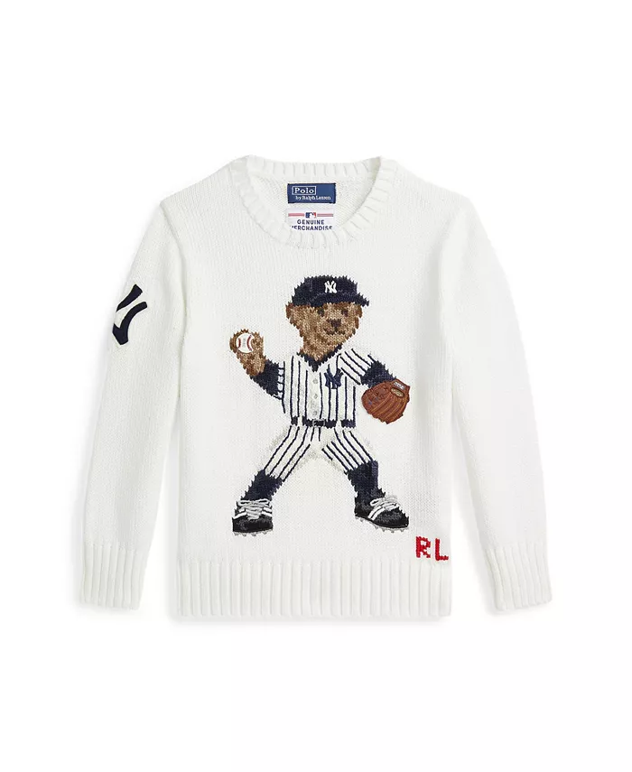 

Свитер с медведем Yankees для малышей и мальчиков Polo Ralph Lauren, белый