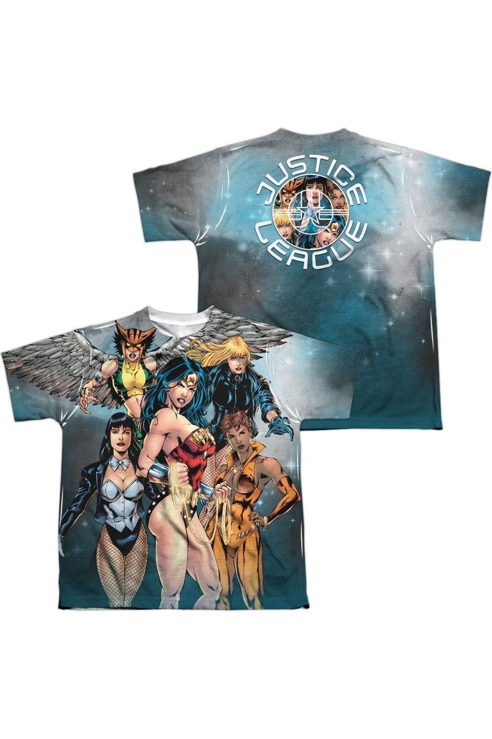 

Футболка молодежная с коротким рукавом "Justice League of America: Девичник" (принт спереди и сзади) Gildan, белый