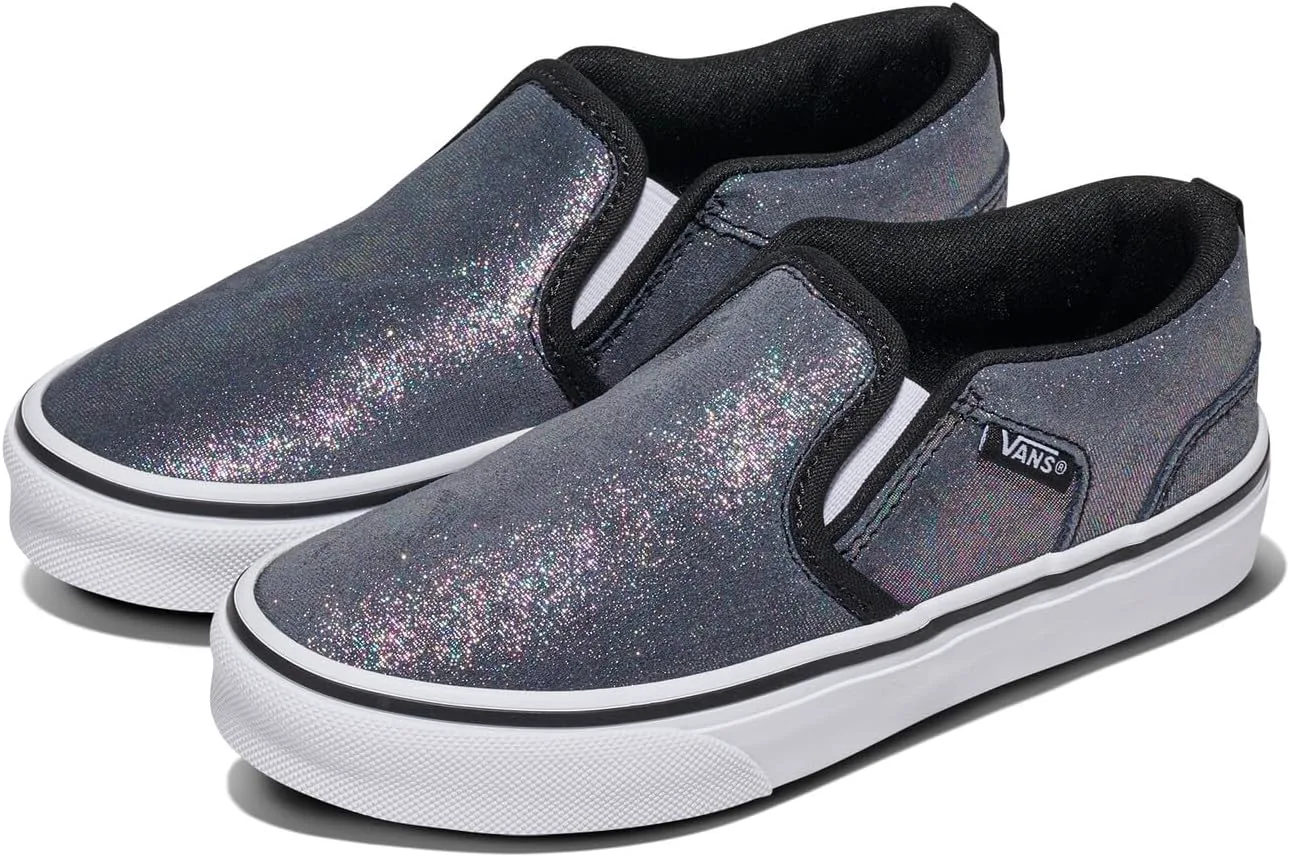 Кеды Vans Asher без шнурков для детей и подростков, черный — фото 3