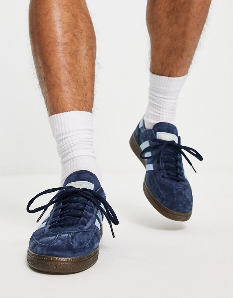 Темно-синие кроссовки на резиновой подошве adidas Handball Spezial — фото 3
