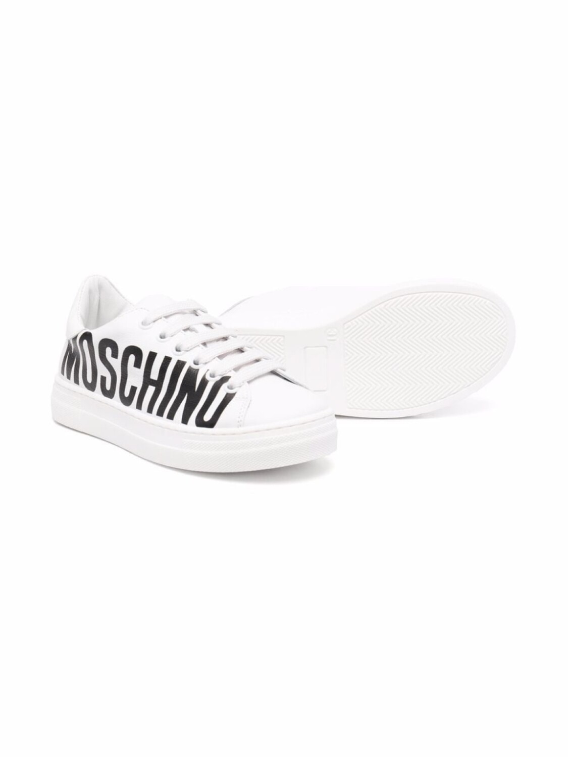 Moschino Kids кеды с логотипом, белый — фото 2