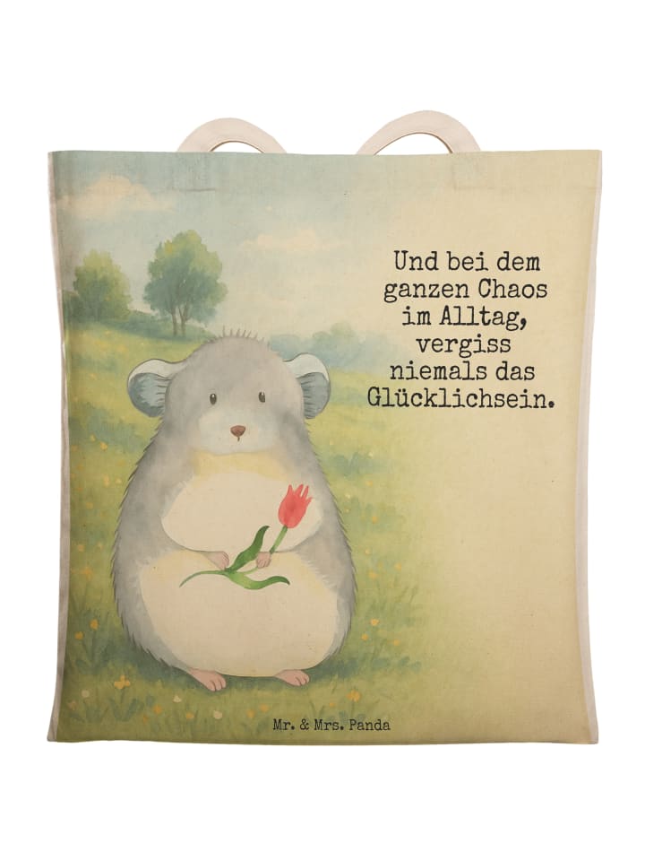 

Mr. & Mrs. Panda Сумка через плечо с цветочным узором в виде шиншиллы и надписью белого цвета