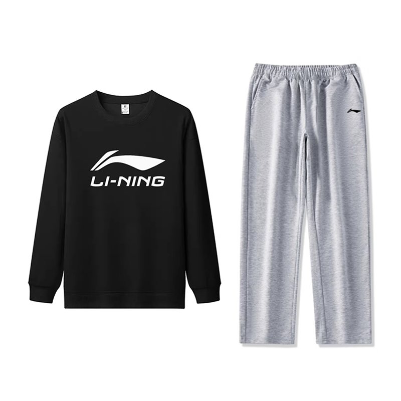 

Li-Ning Casual Sportswear Unisex Black+New Light Heather Gray