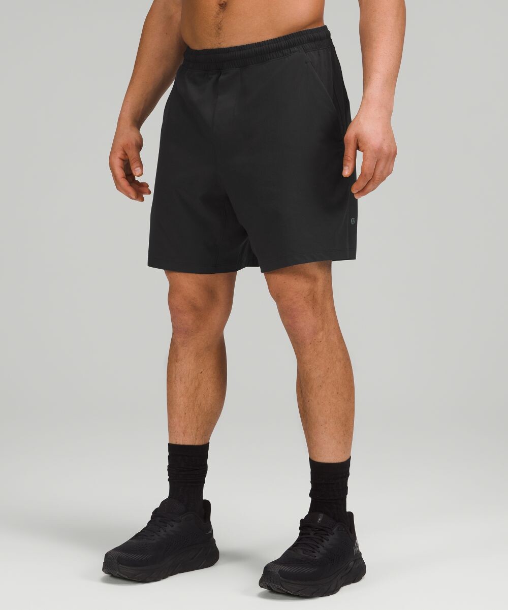 

Короткие шорты без подкладки Pace Breaker Lululemon, черный
