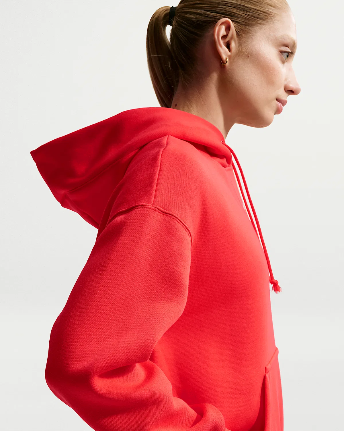 Женский оверсайз худи Nike Sportswear Phoenix Fleece, Light Crimson/Sail — фото 2