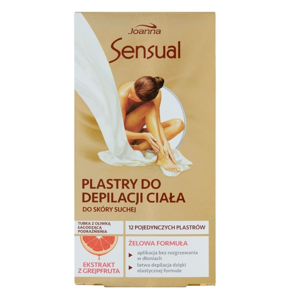 

Пластыри для депиляции Joanna Sensual Grejpfrut, 12 шт