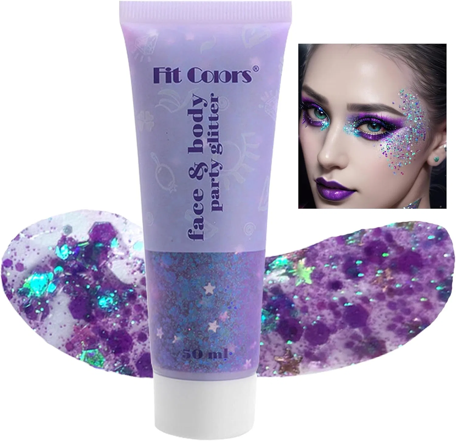Блеск для тела Yeweian Light Purple 50 мл