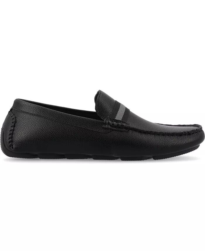 Мужские мокасины без шнуровки Griffin Tru Comfort для вождения из пеноматериала Vance Co., черный — фото 2
