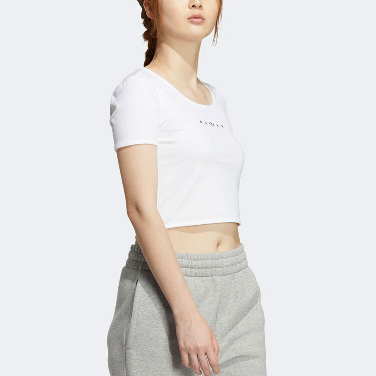 MC Crop Top женский белый Adidas Originals — фото 4