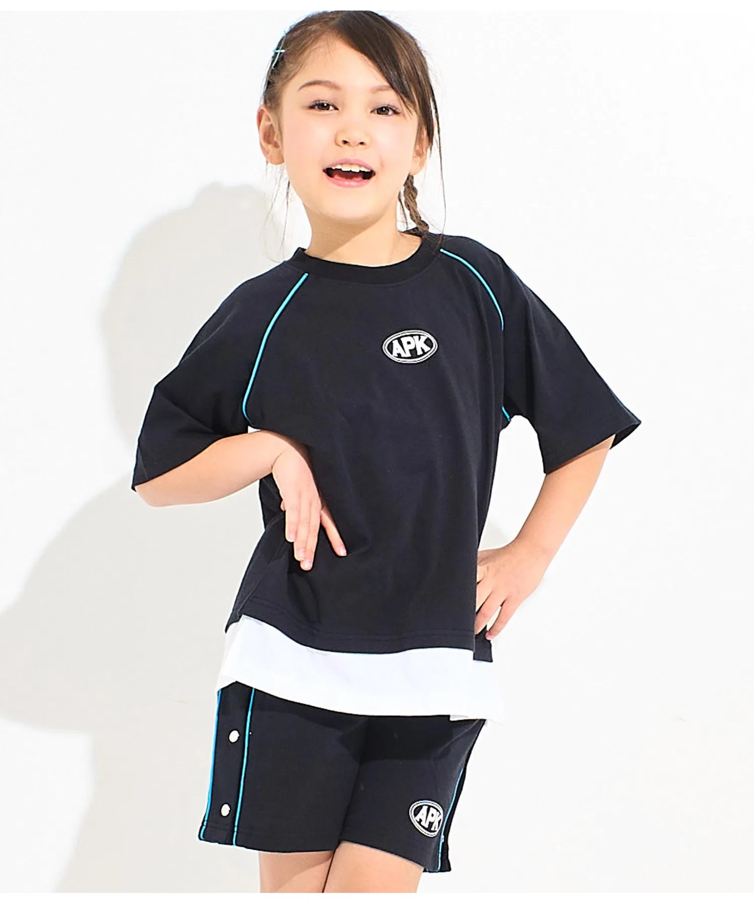 Детская футболка с контрастными рукавами ANAP kids с логотипом серая — фото 2