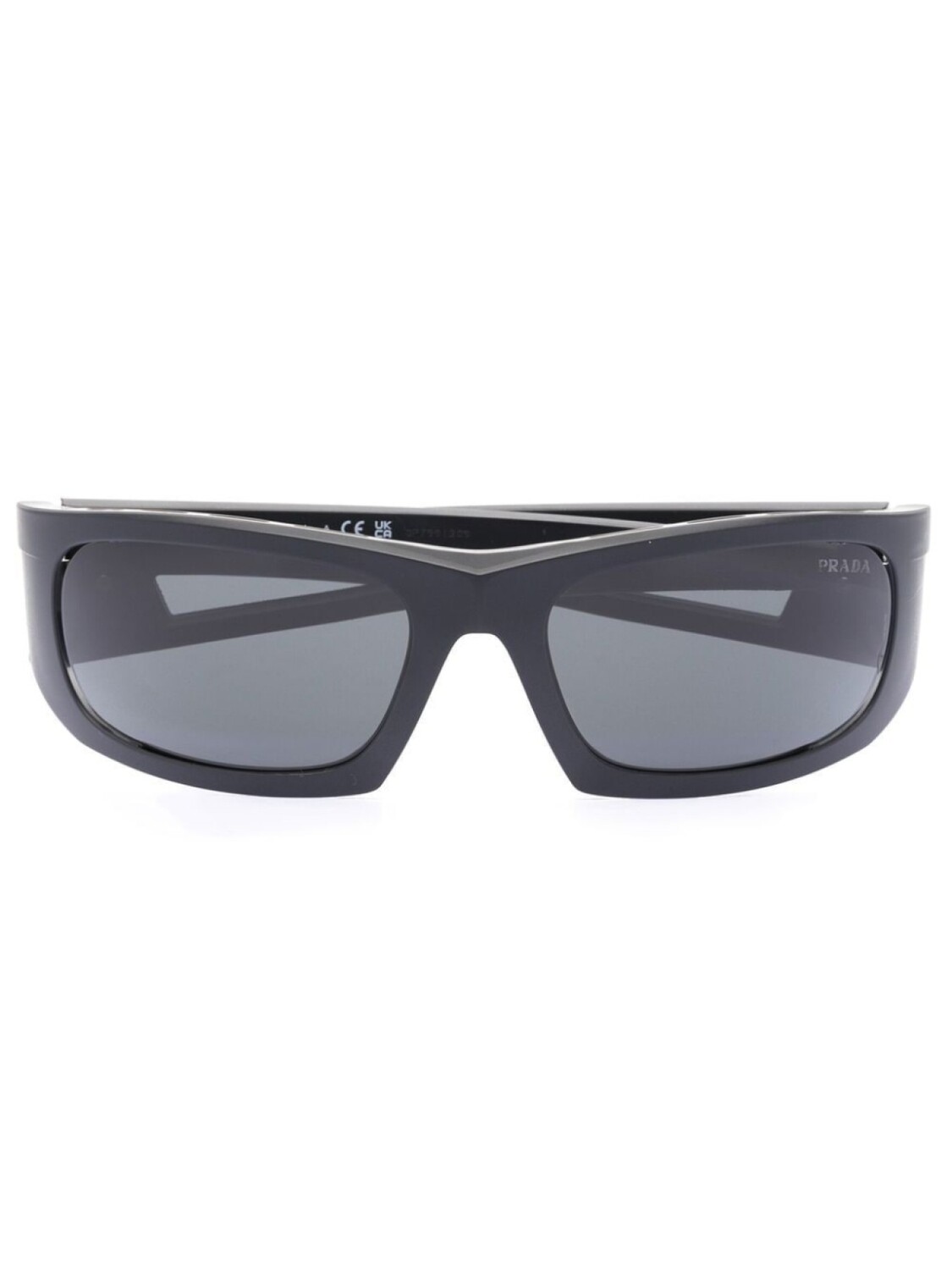 

Prada Eyewear солнцезащитные очки в прямоугольной оправе, черный