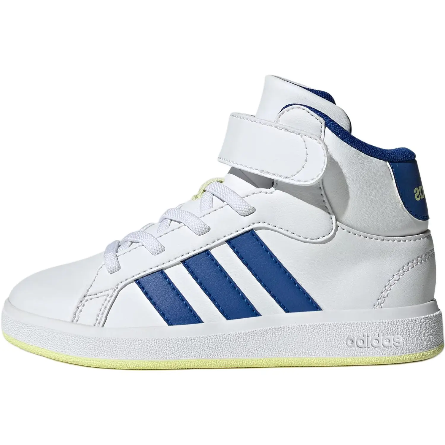 

GRAND COURT Kids" Скейтбординговая обувь для детей Adidas, цвет White/Royal Blue/Yellow