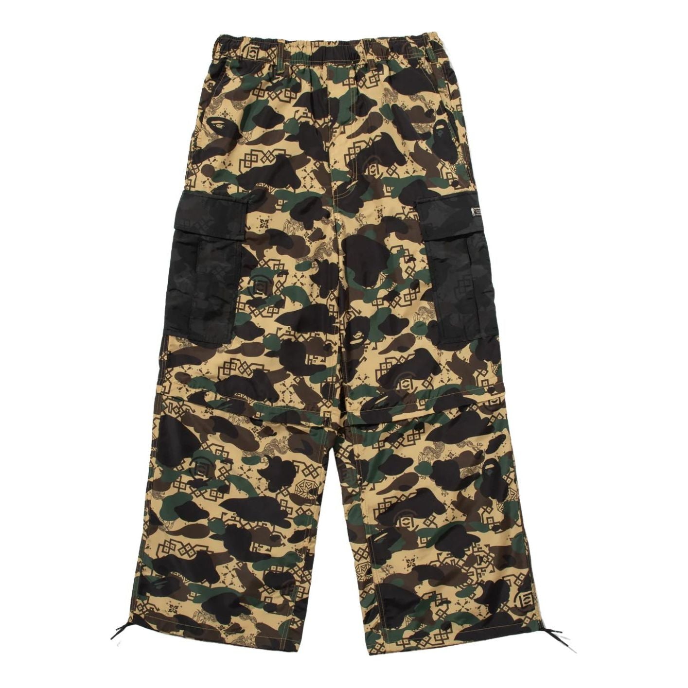 

A Bathing Ape Брюки-карго BAPE X Clot Camo с отстегивающимися штанинами, свободного кроя, цвет «желтый»