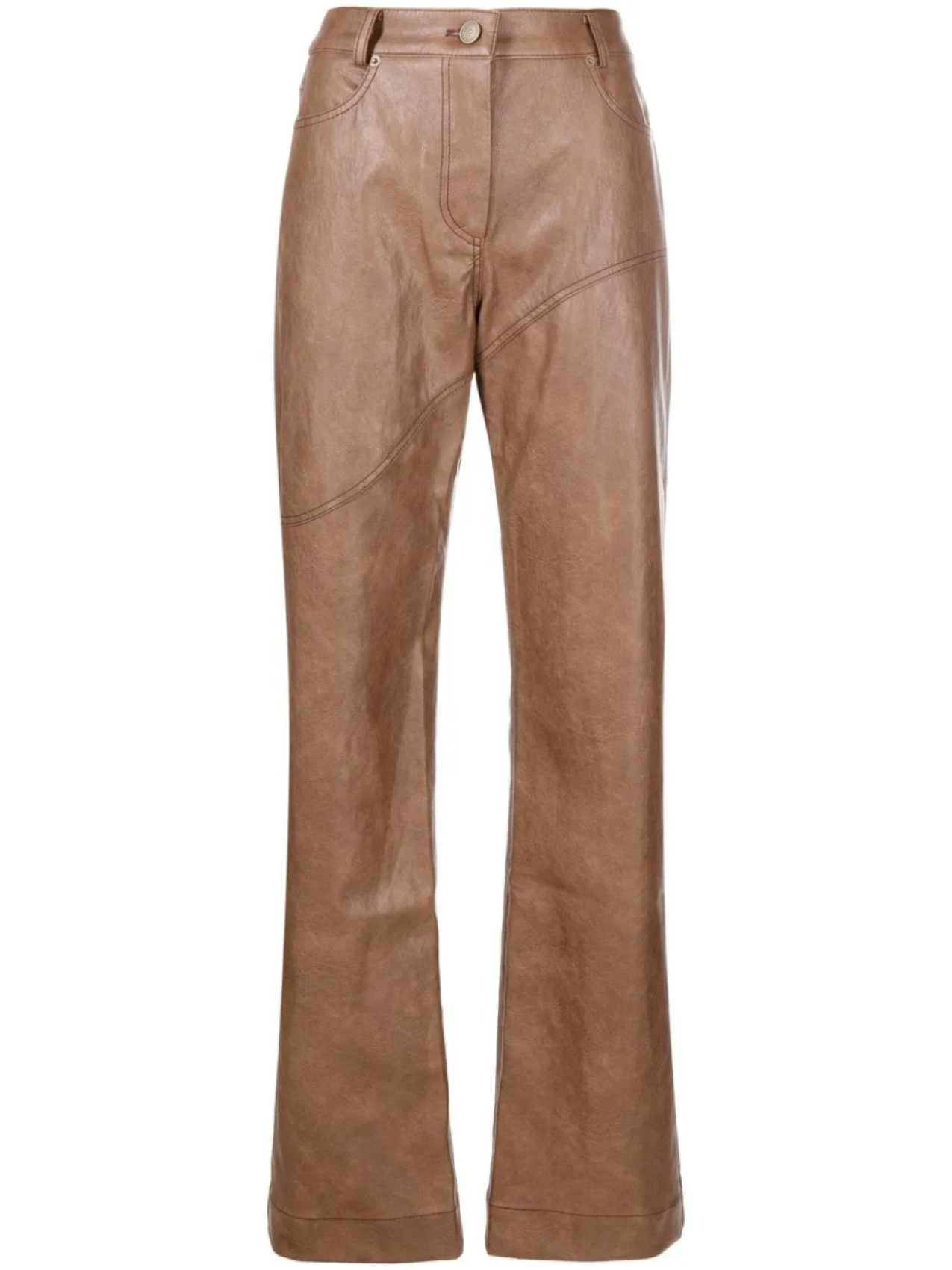 

Широкие брюки Laney из веганской кожи Rejina Pyo, коричневый