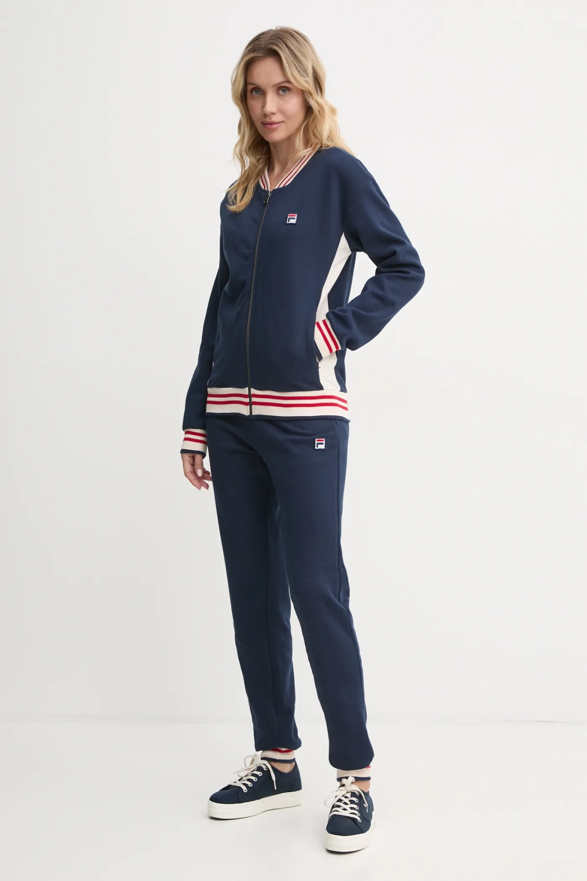 

Хлопковый спортивный костюм для отдыха Fila, темно-синий