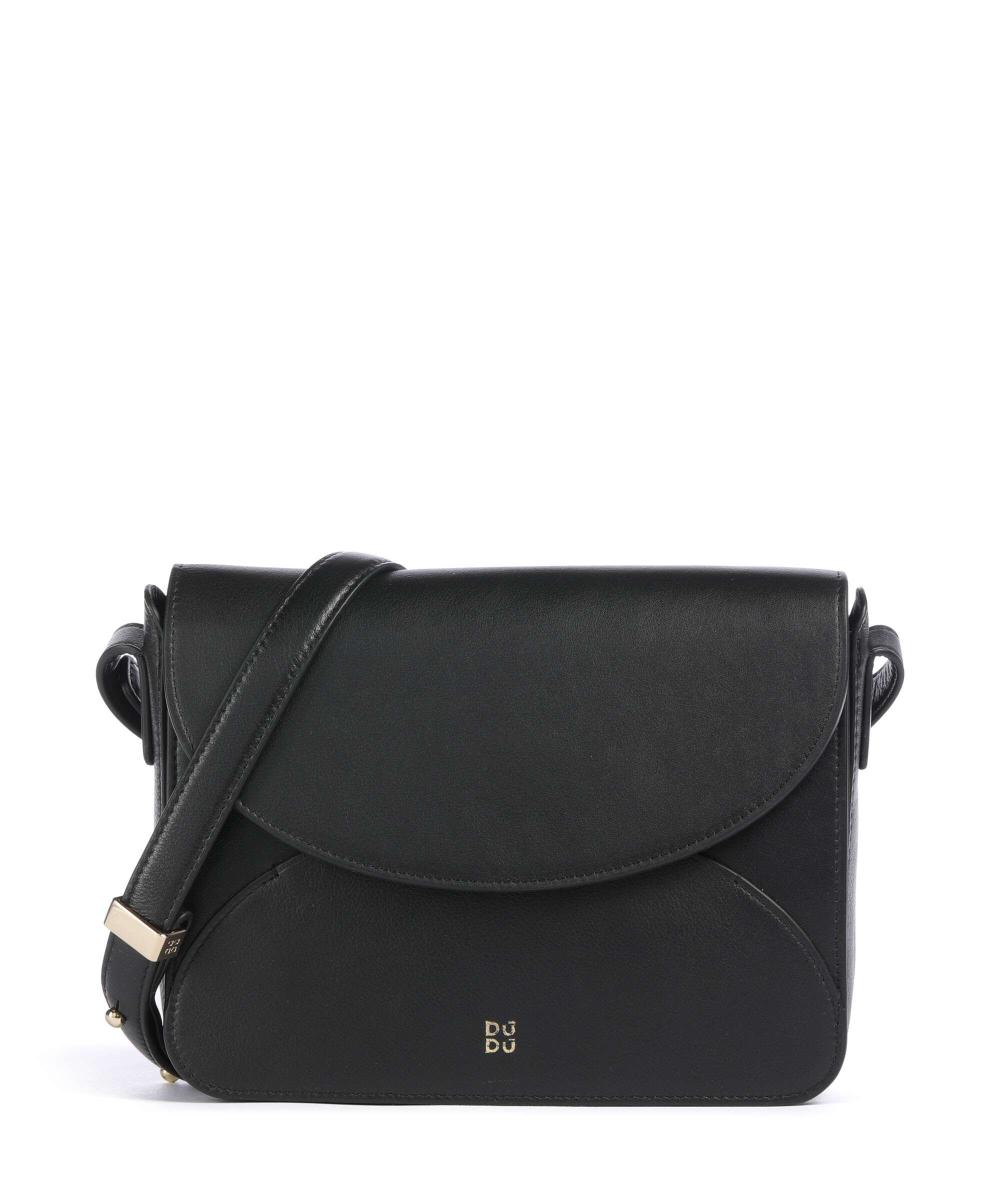 

Цветная сумка через плечо из мелкозернистой кожи Dudu Bags, черный