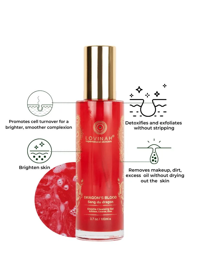 Гель для умывания Lovinah Skincare — Очищающий гель с ферментами «Драконья кровь» — фото 2