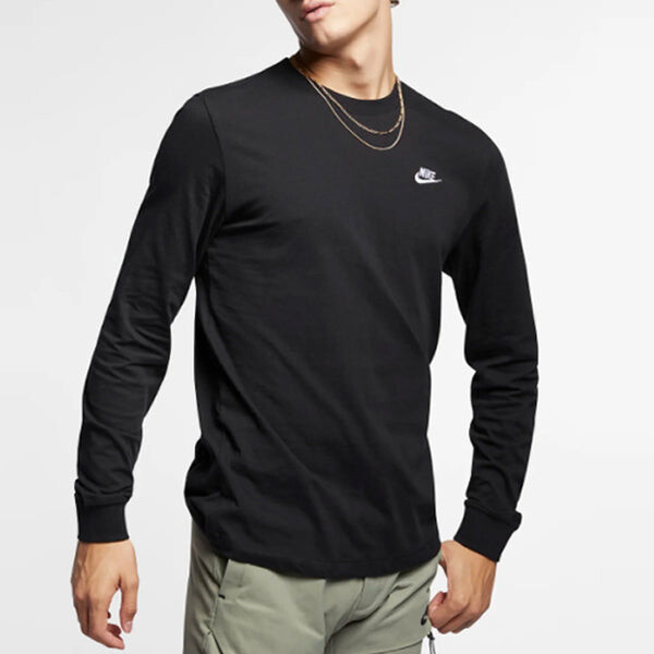 Толстовка Nike Men's Sportswear Club Casual Sport Round Neck Long Sleeve Men's Black, черный — фото 3