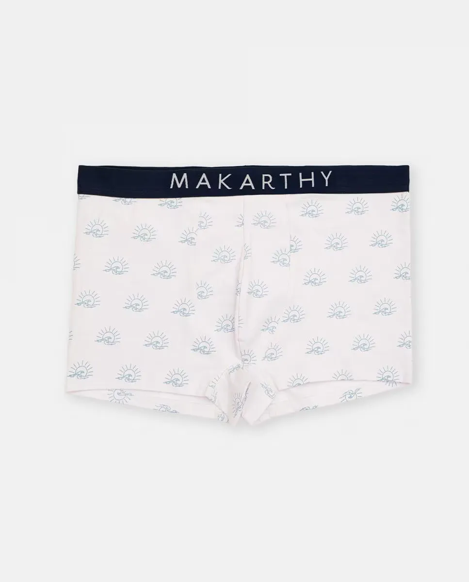 

Вязаные боксерские шорты с фантазийным принтом Makarthy, белый